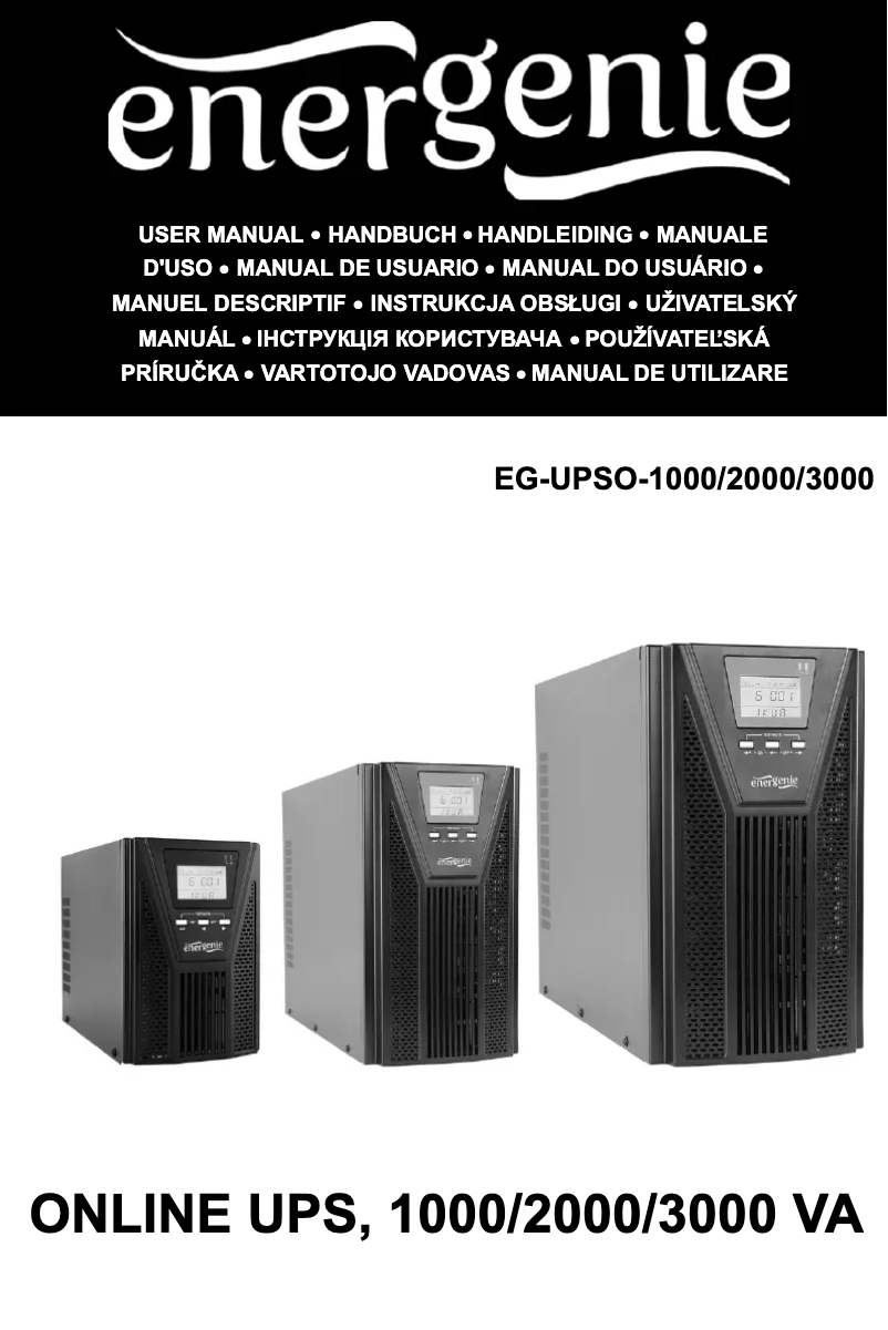 Page 1 de la notice Manuel utilisateur EnerGenie EG-UPSO-1000