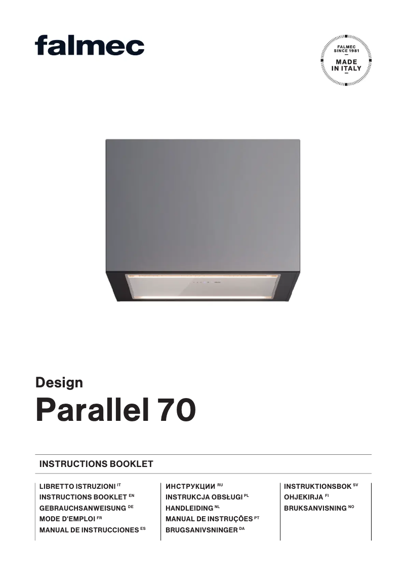 Image de la première page du manuel de l'appareil Parallel 70