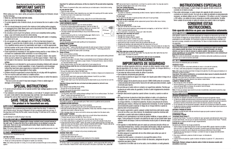 Page n°1 - Manuel utilisateur Black & Decker Xpress Steam IR08X