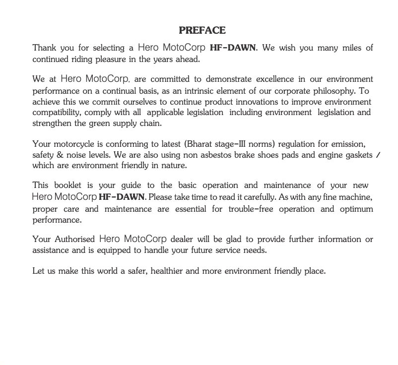 Page 1 de la notice Manuel utilisateur Hero HF-Dawn (2014)