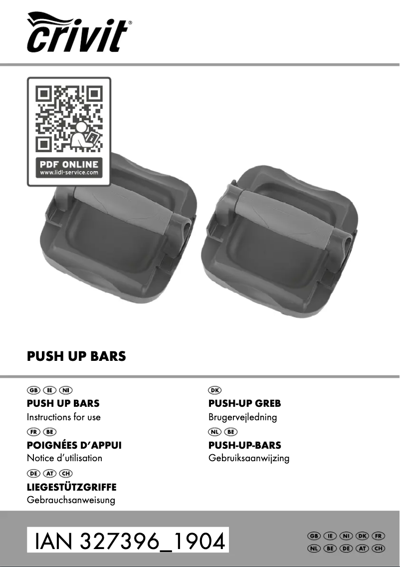 Page 1 de la notice Manuel utilisateur Crivit HG00101