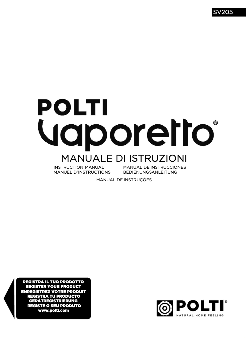 Page n°1 - Manuel utilisateur Polti Vaporetto SV205