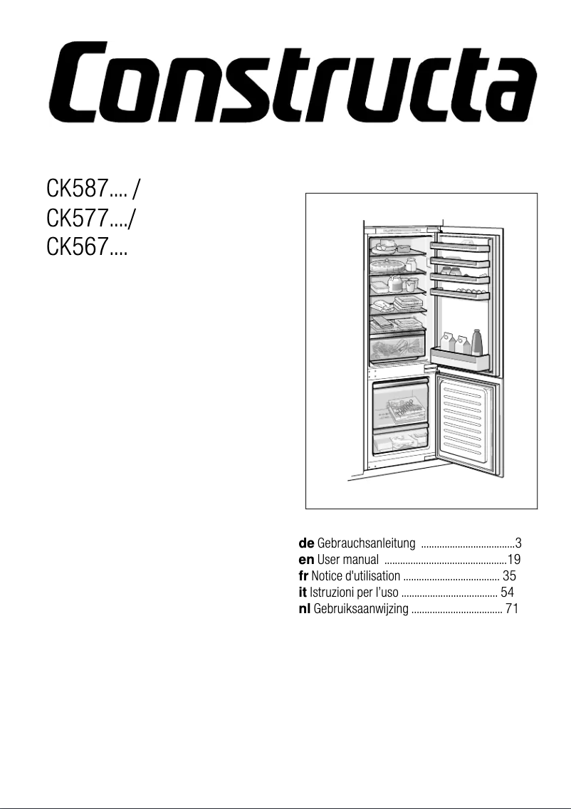 Page n°1 - Manuel utilisateur Constructa CK567VS30