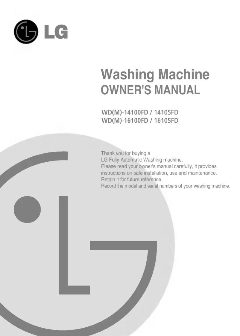 Page n°1 - Manuel utilisateur LG WD-16100FD