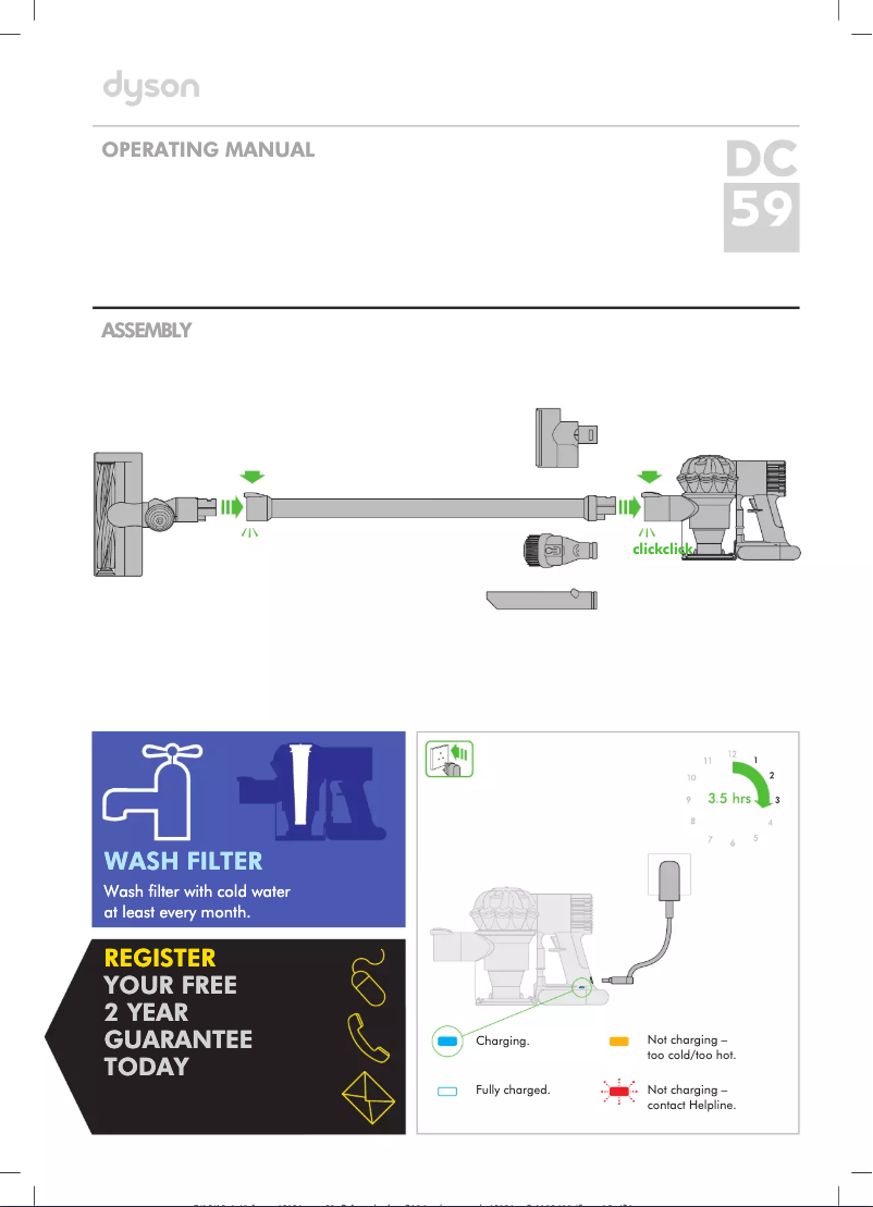 Page n°1 - Manuel utilisateur Dyson DC59
