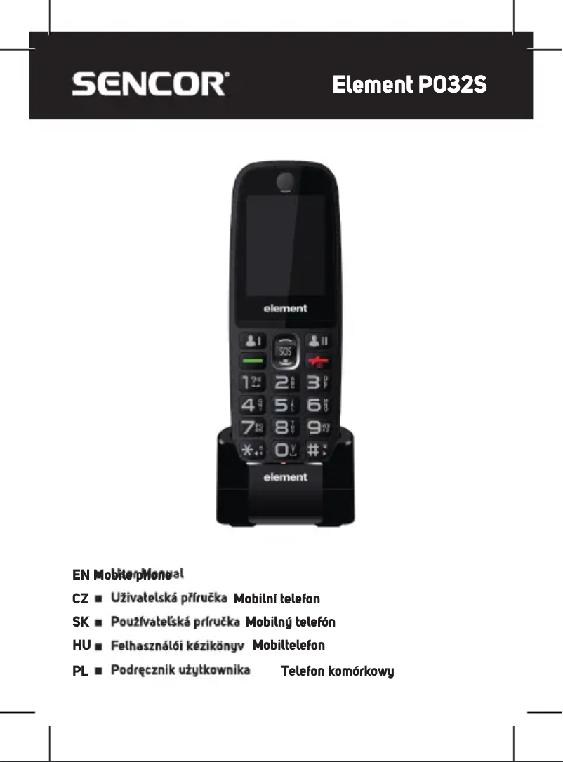 Page n°1 - Manuel utilisateur Sencor Element P032S