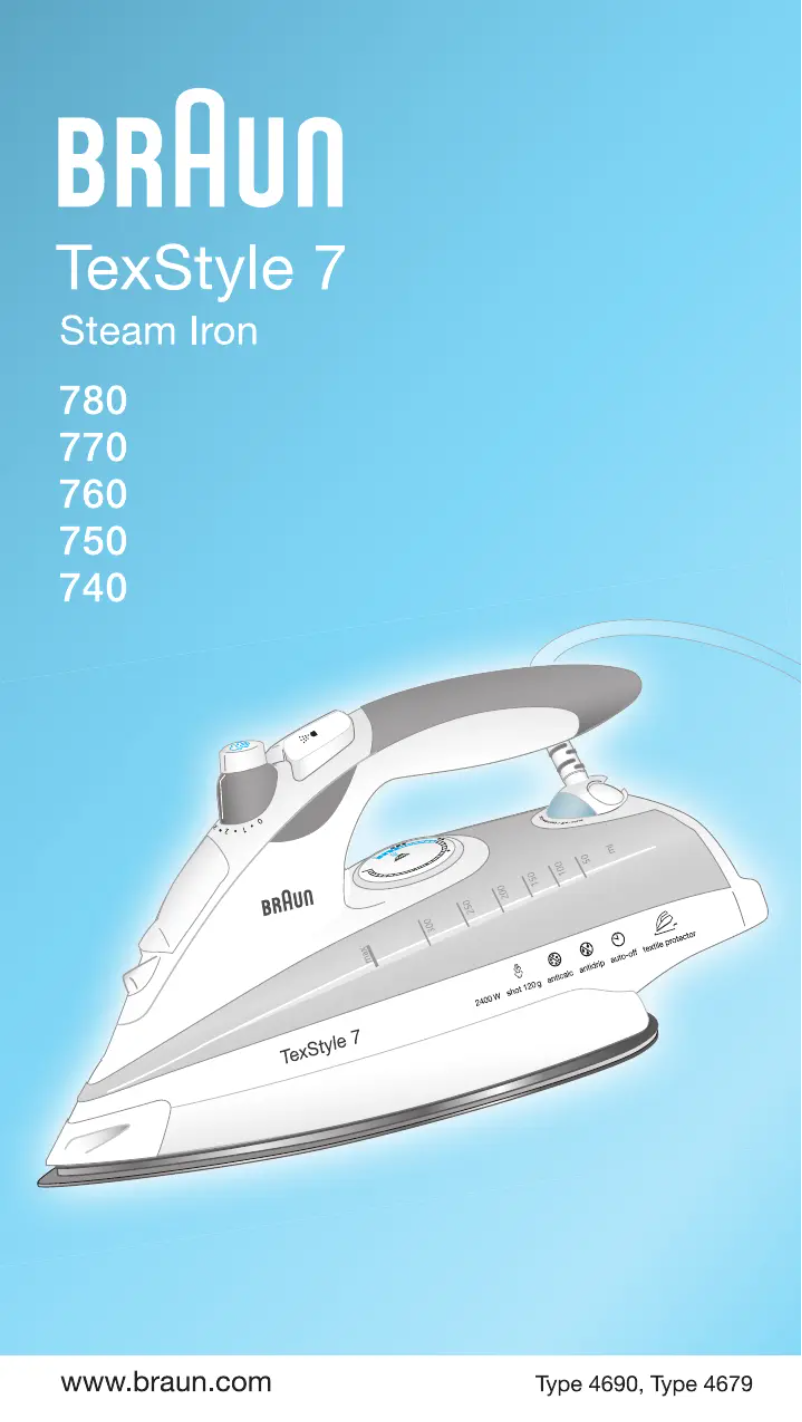 Page 1 de la notice Manuel utilisateur DeLonghi TexStyle 7