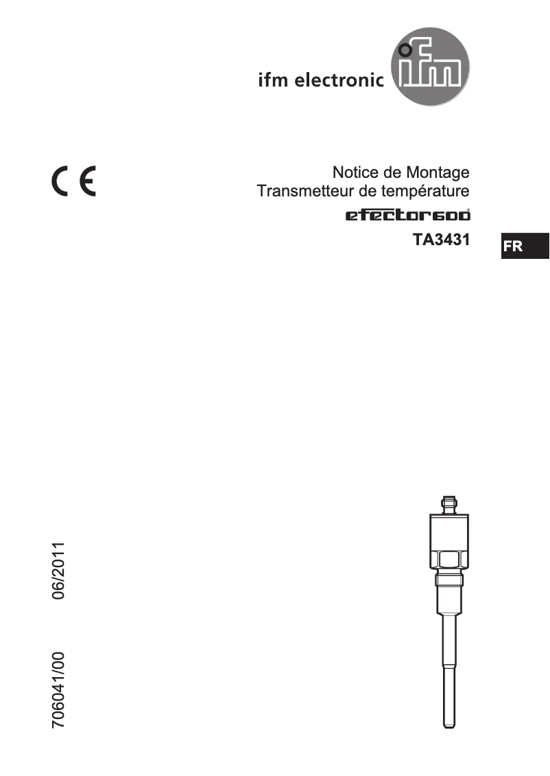 Page n°1 - Manuel utilisateur IFM TA3431