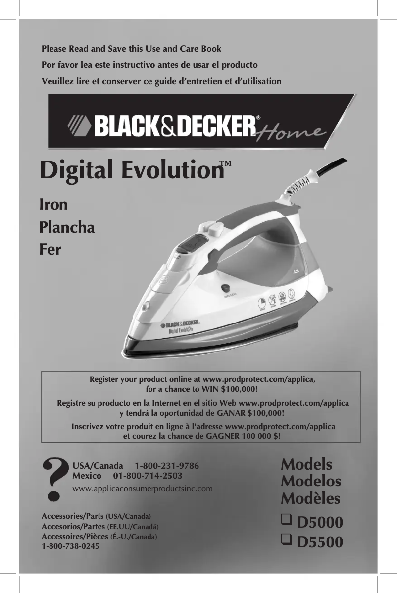 Page 1 de la notice Manuel utilisateur Black & Decker D5000