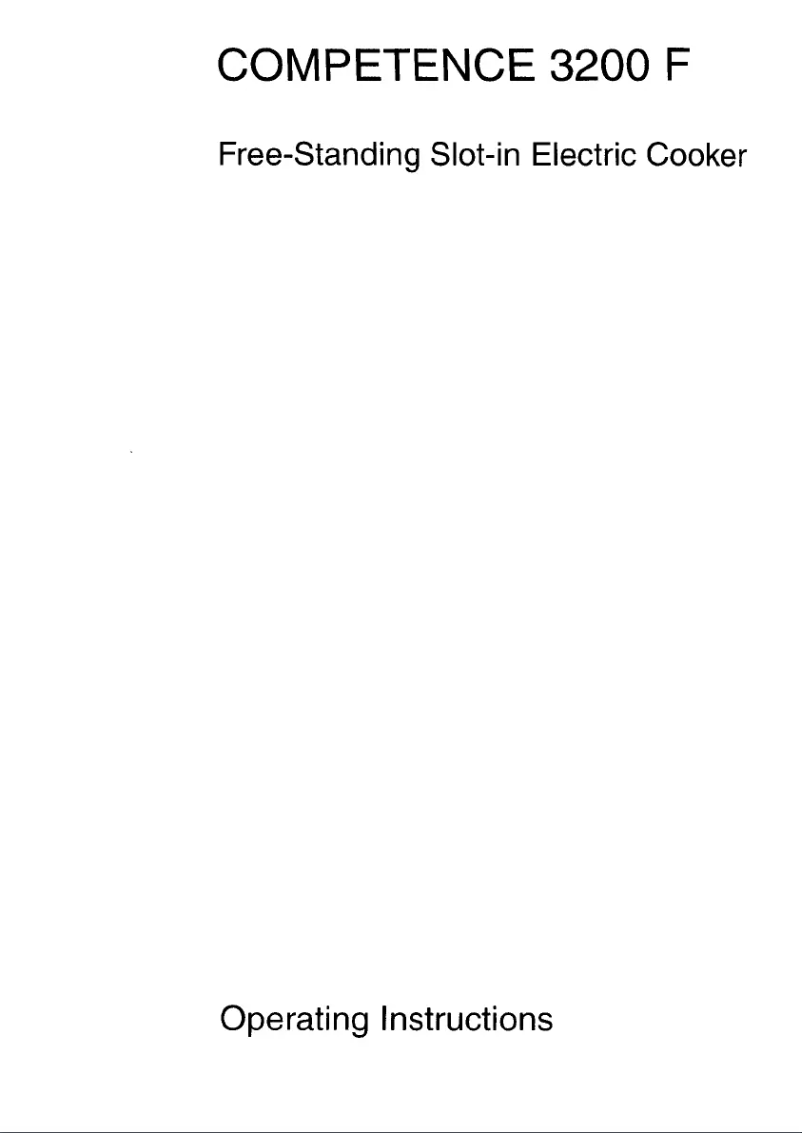 Page n°1 - Manuel utilisateur AEG Competence 3200 F D