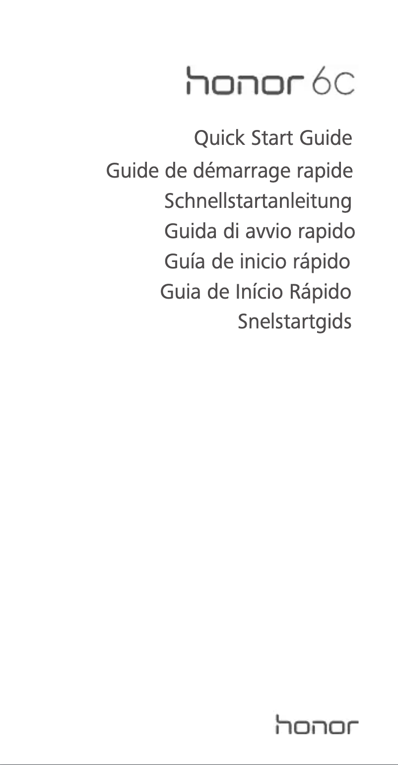 Image de la première page du manuel de l'appareil Honor 6C
