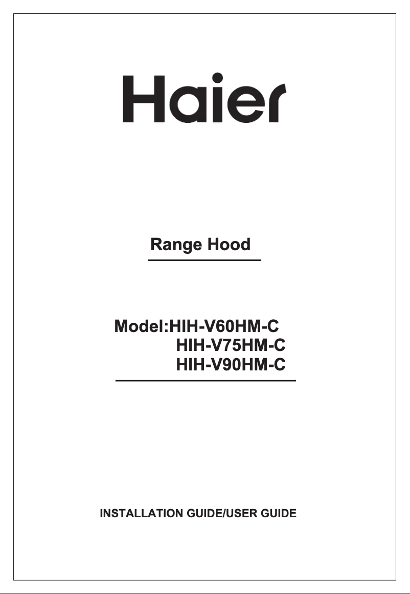 Página 1 del manual Manual de usuario Haier HIH-V60HM-C