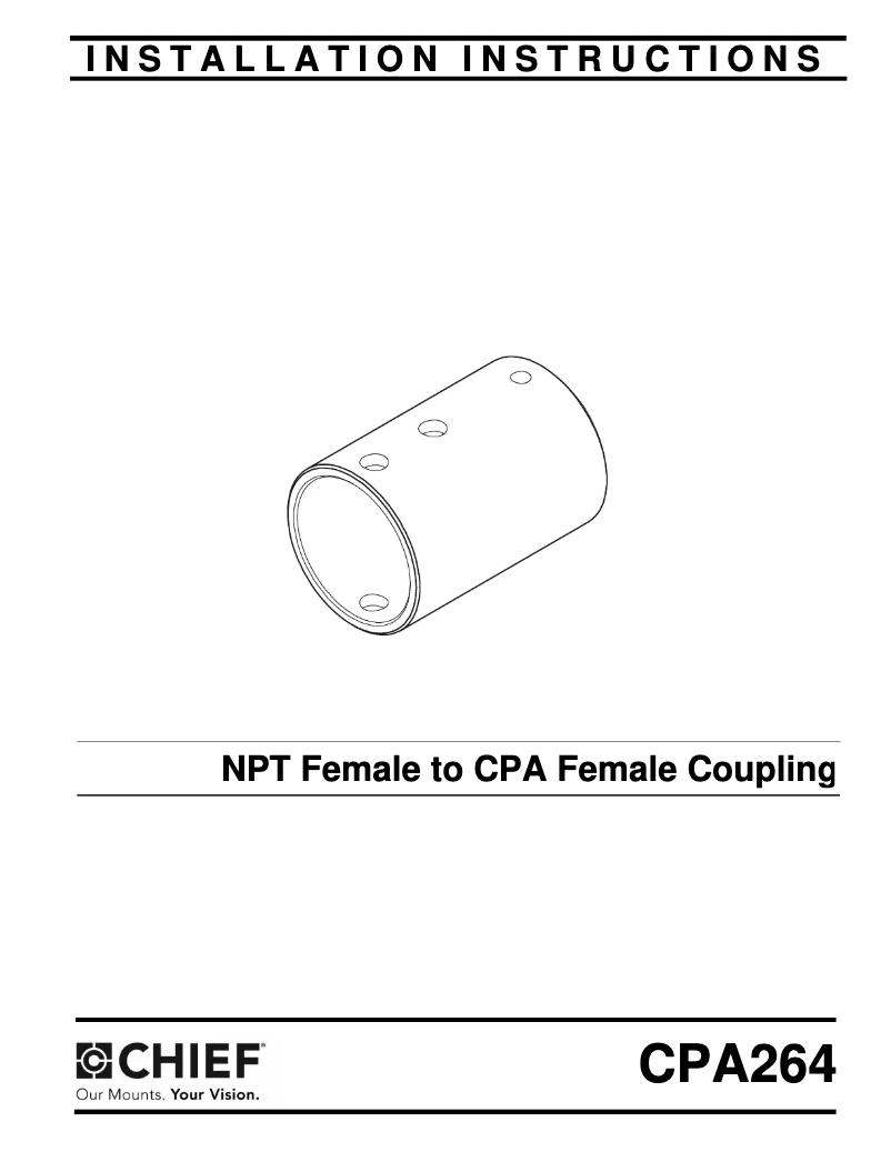 Page 1 de la notice Manuel utilisateur Chief CPA264