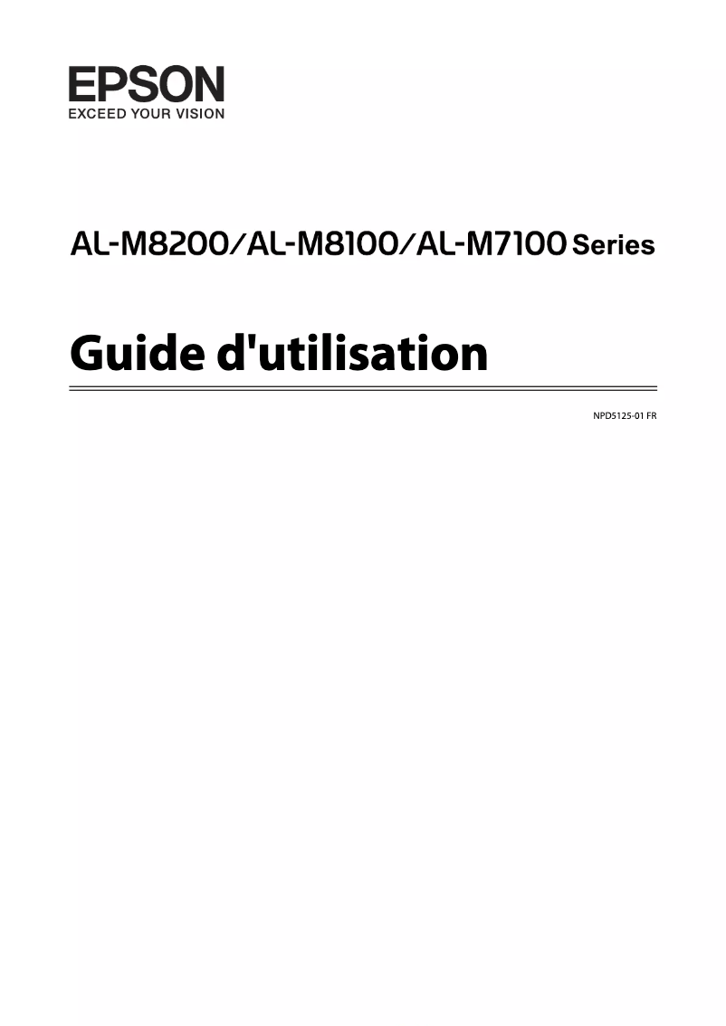 Image de la première page du manuel de l'appareil WorkForce AL-M8100DTN