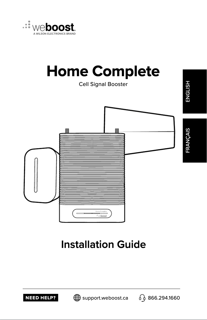 Page 1 de la notice Manuel utilisateur Wilson weBoost Home Complete