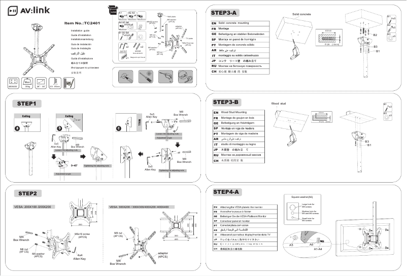 Page n°1 - Manuel utilisateur AV:link TC2401
