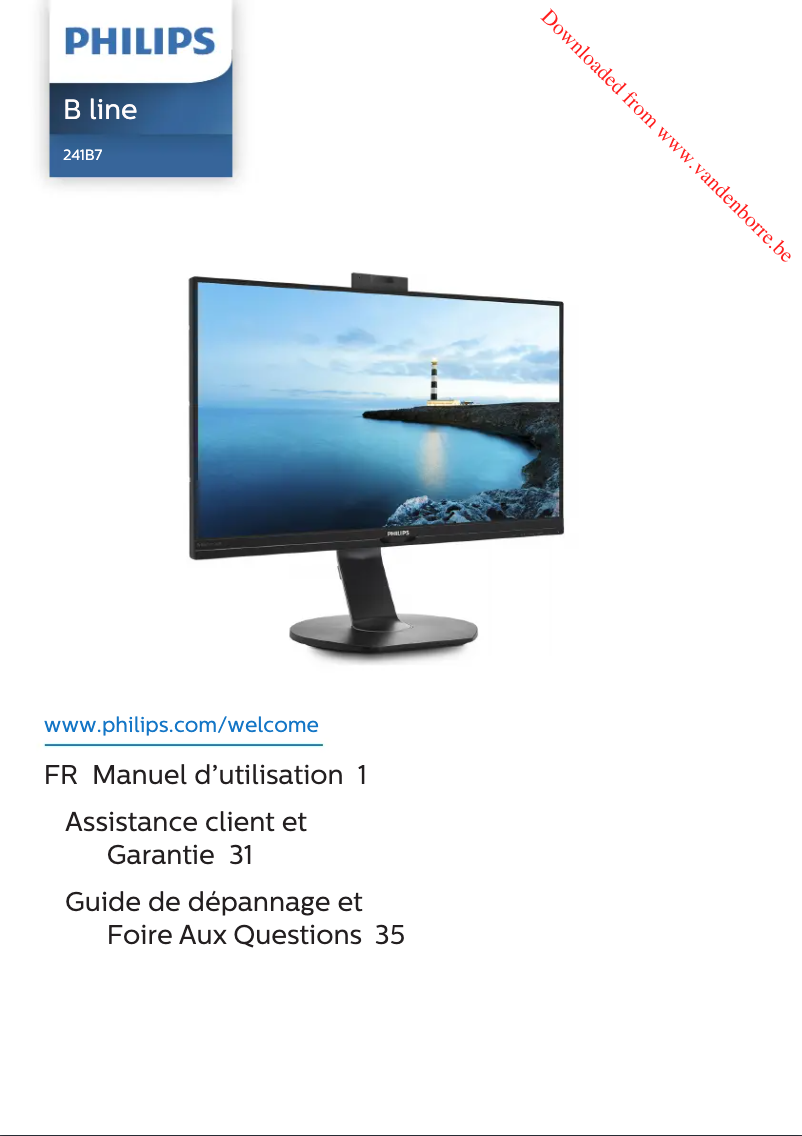 Page n°1 - Manuel utilisateur Philips B Line 241B7QUBHEB