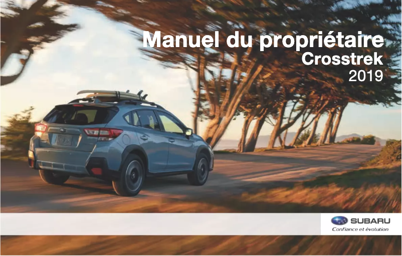 Imagen de la primera página del manual del dispositivo Crosstrek (2019)