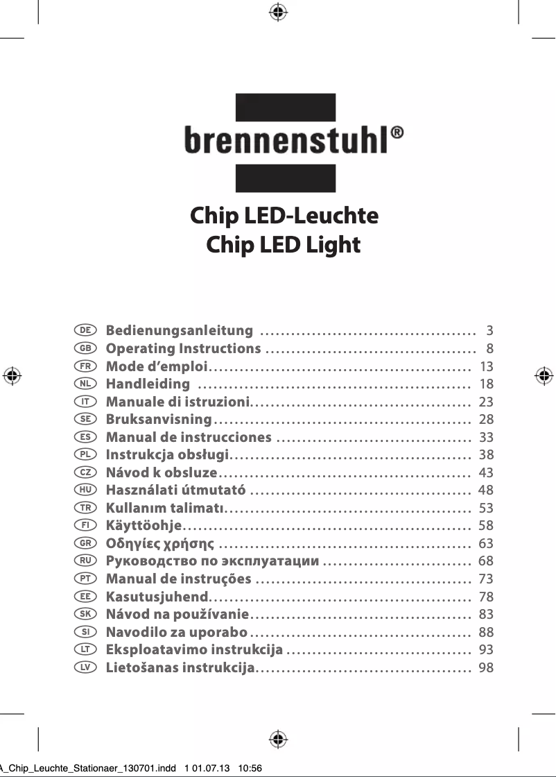 Imagen de la primera página del manual del dispositivo 1171250502