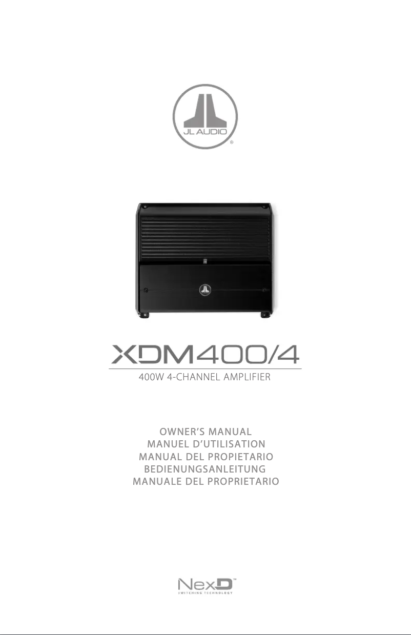 Página 1 del manual Manual de usuario JL Audio XDM400/4