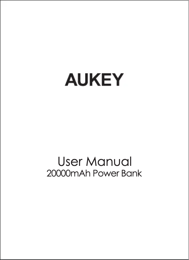Page 1 de la notice Manuel utilisateur Aukey PB-N65