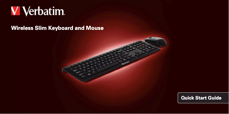 Page n°1 - Manuel utilisateur Verbatim Wireless Slim Keyboard & Mouse