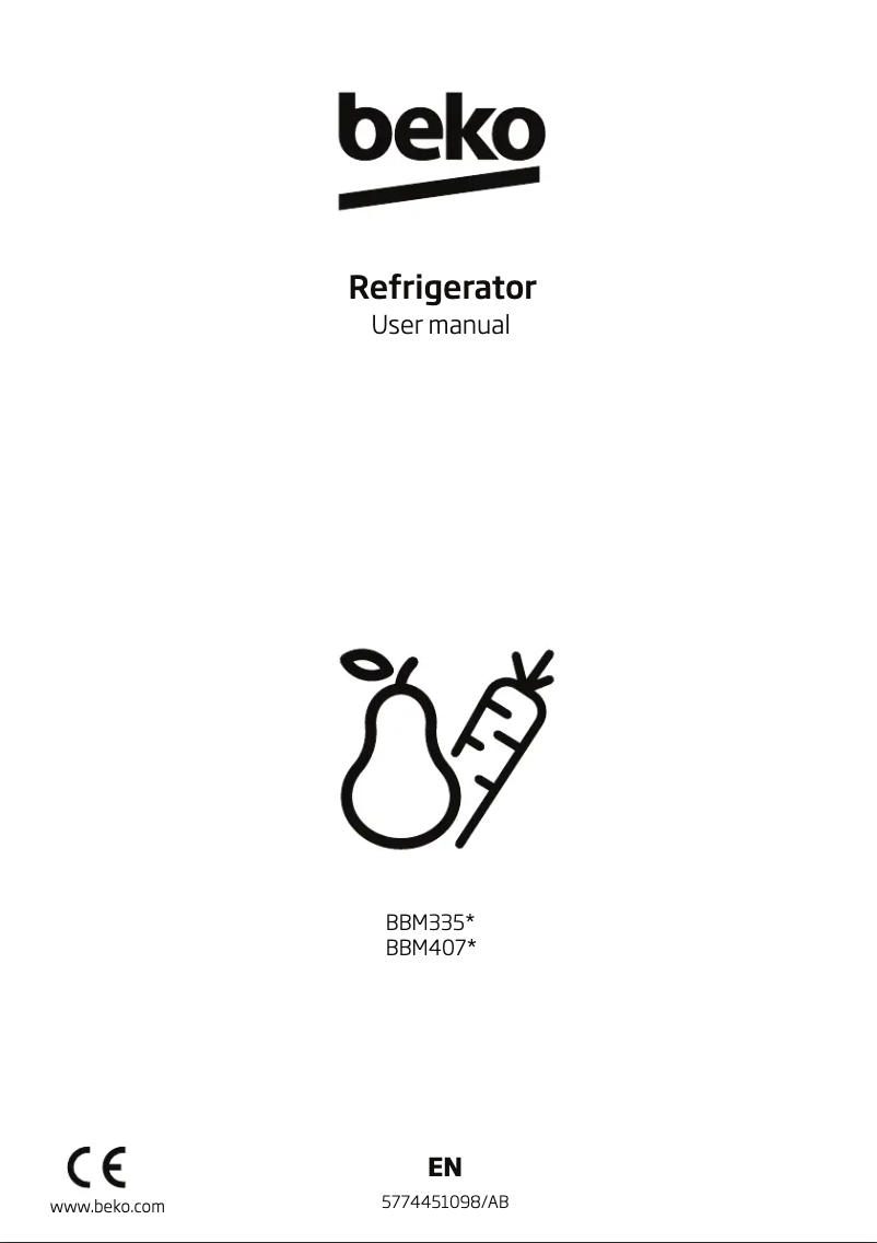 Page 1 de la notice Manuel utilisateur Beko BBM407W1