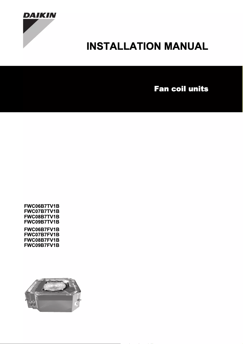 Page 1 de la notice Guide d'installation Daikin FWC06B5FV1B
