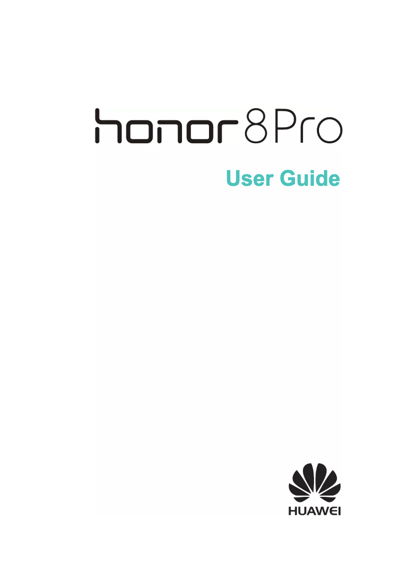 Image de la première page du manuel de l'appareil Honor 8 Pro
