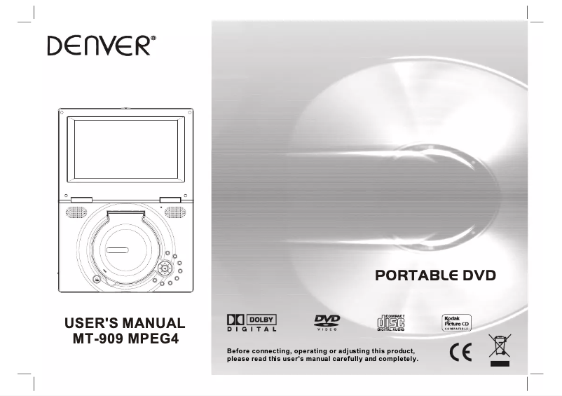 Image de la première page du manuel de l'appareil MT-909