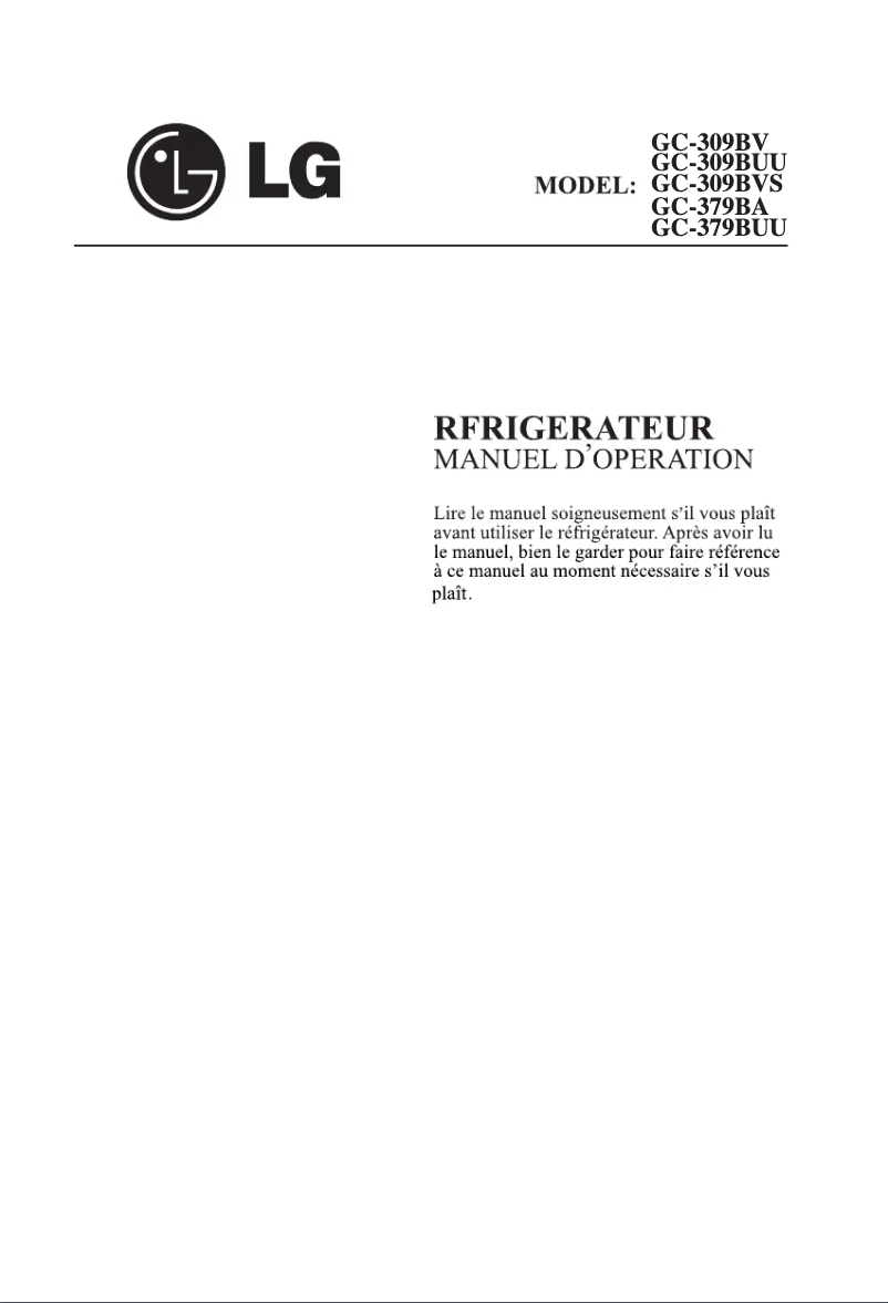 Página 1 del manual Manual de usuario LG GC-309BVS