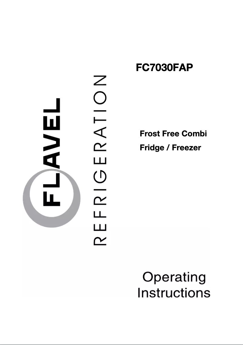Page n°1 - Manuel utilisateur Flavel FC7030FAP