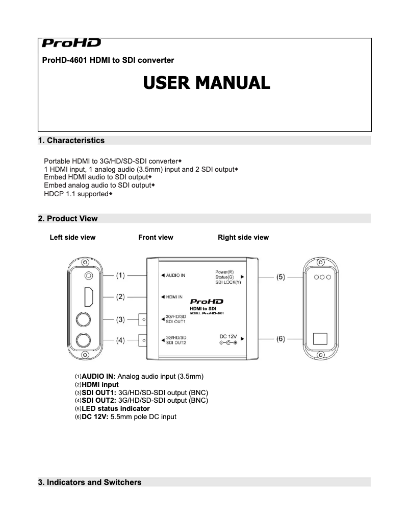 Página 1 del manual Manual de usuario JVC ProHD-4601