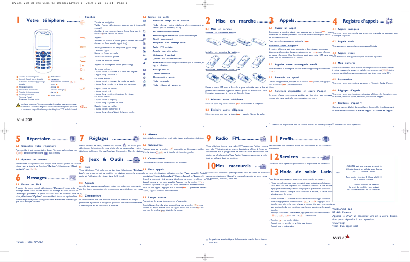 Image de la première page du manuel de l'appareil OT-105