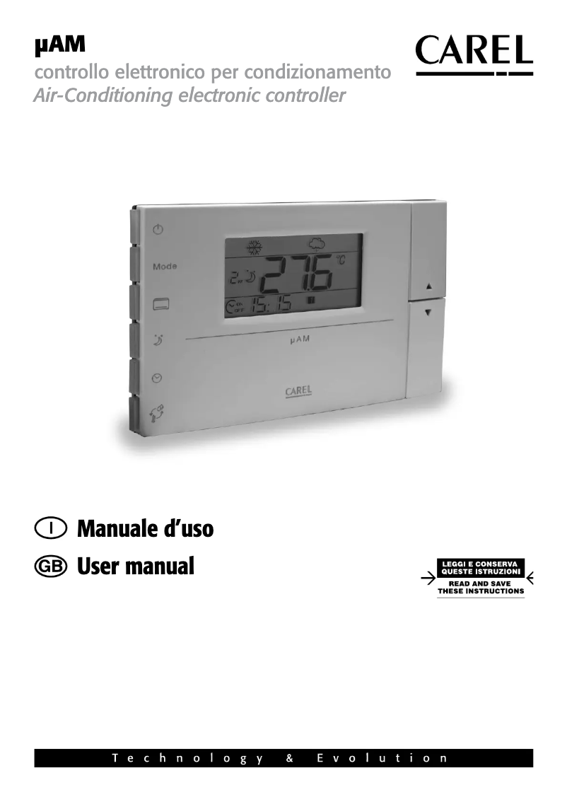 Página 1 del manual Manual de usuario Carel µAM