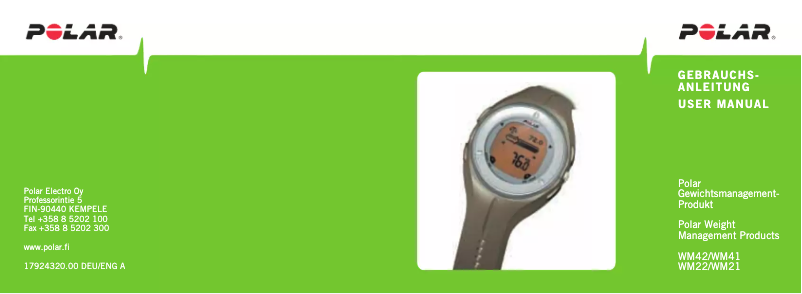Página 1 del manual Manual de usuario Polar WM41