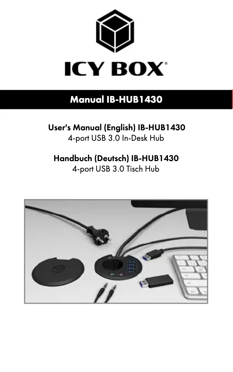 Page n°1 - Manuel utilisateur Icy Box IB-HUB1430