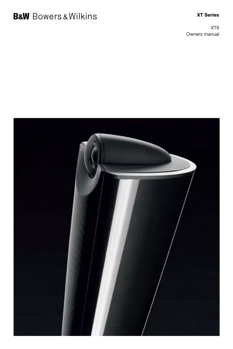Page 1 de la notice Manuel utilisateur Bowers & Wilkins XT8