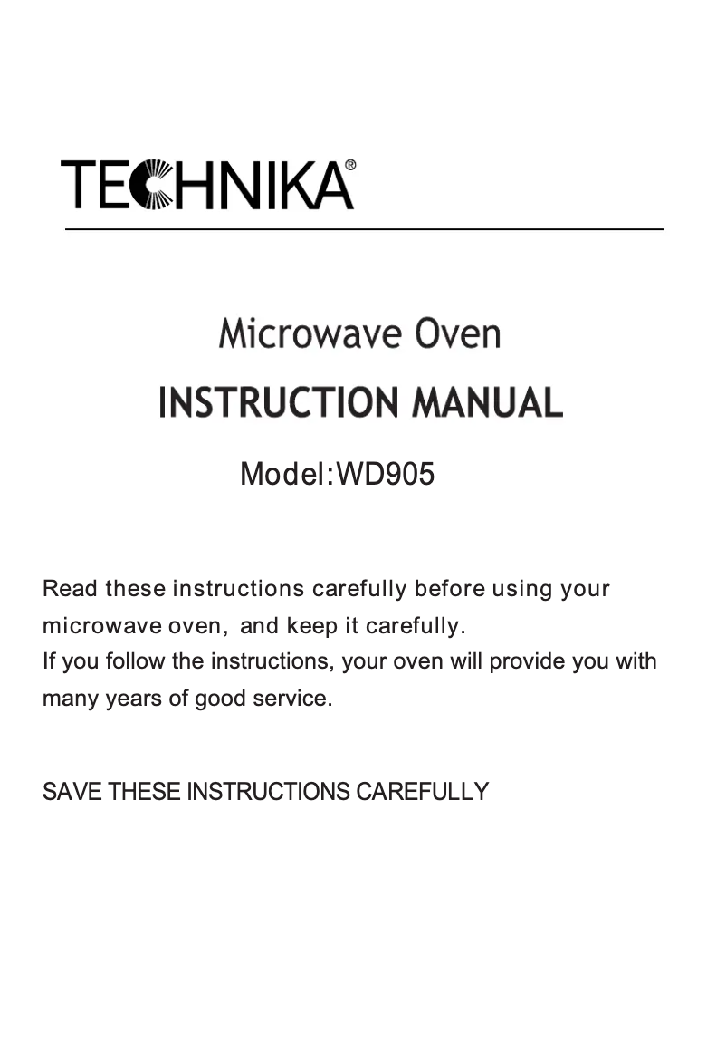 Image de la première page du manuel de l'appareil WD905