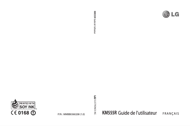 Image de la première page du manuel de l'appareil KM555R