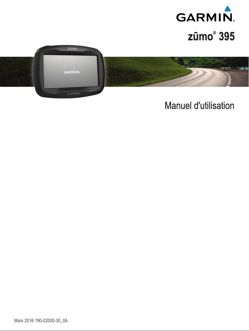 Image de la première page du manuel de l'appareil zūmo 345LM