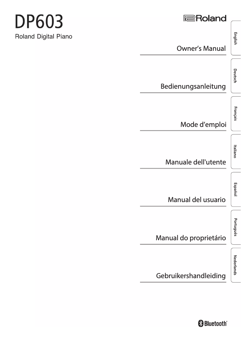 Page 1 de la notice Manuel utilisateur Roland DP603-CB