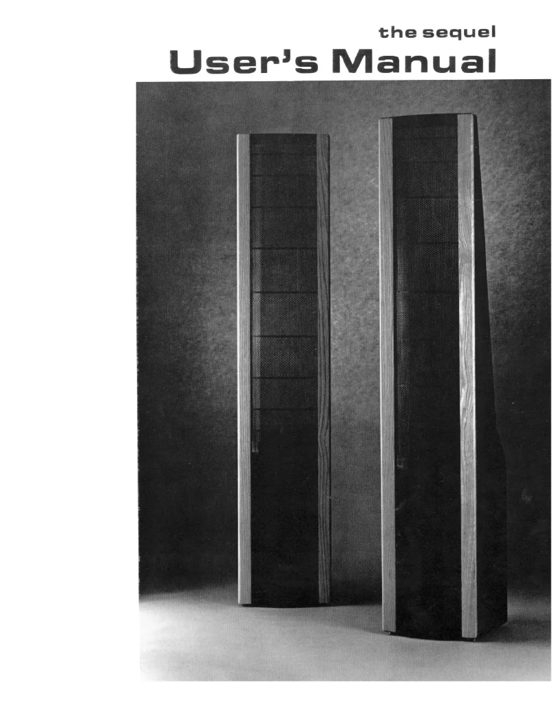 Página 1 del manual Manual de usuario Martin Logan Sequel