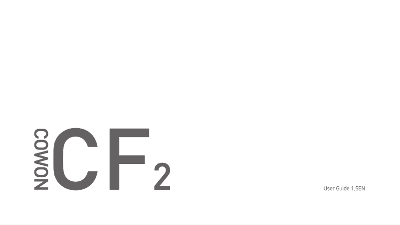 Image de la première page du manuel de l'appareil CF2