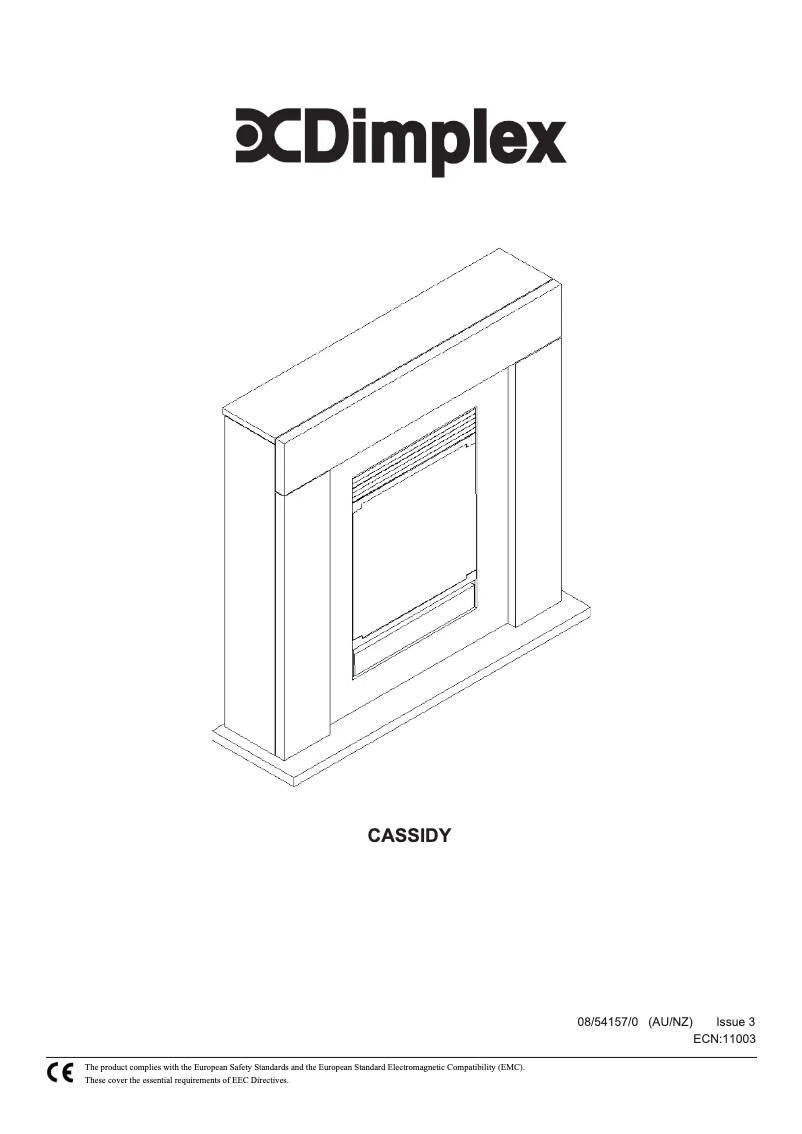 Page 1 de la notice Manuel utilisateur Dimplex Cassidy CSY15-AU