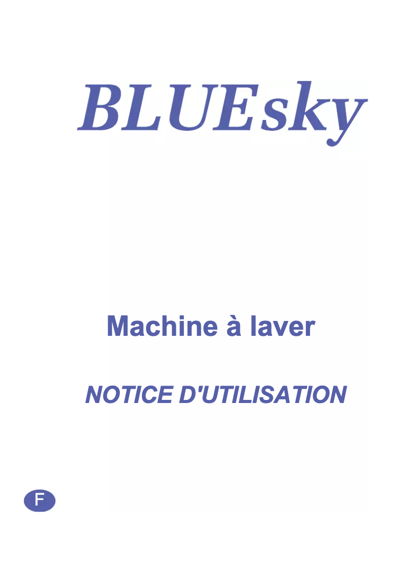 Page 1 de la notice Manuel utilisateur Bluesky BLF 1220