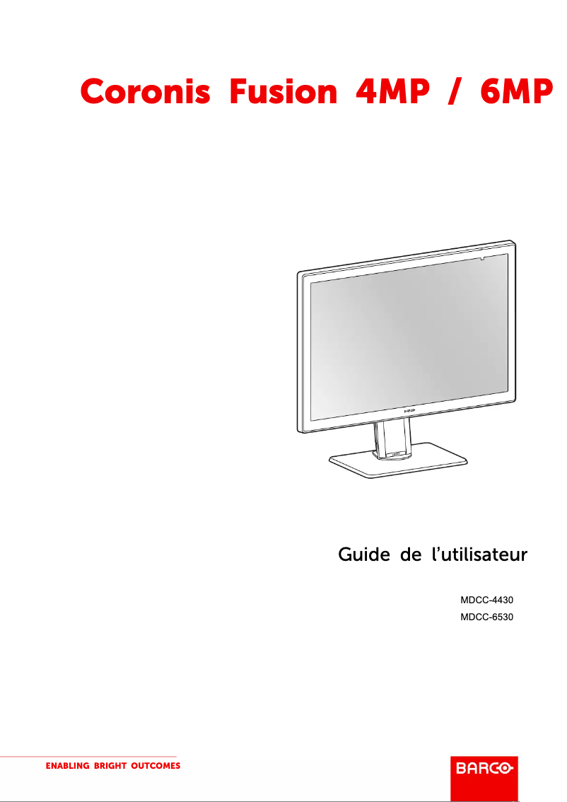 Page 1 de la notice Manuel utilisateur Barco Coronis Fusion 6MP MDCC-6530