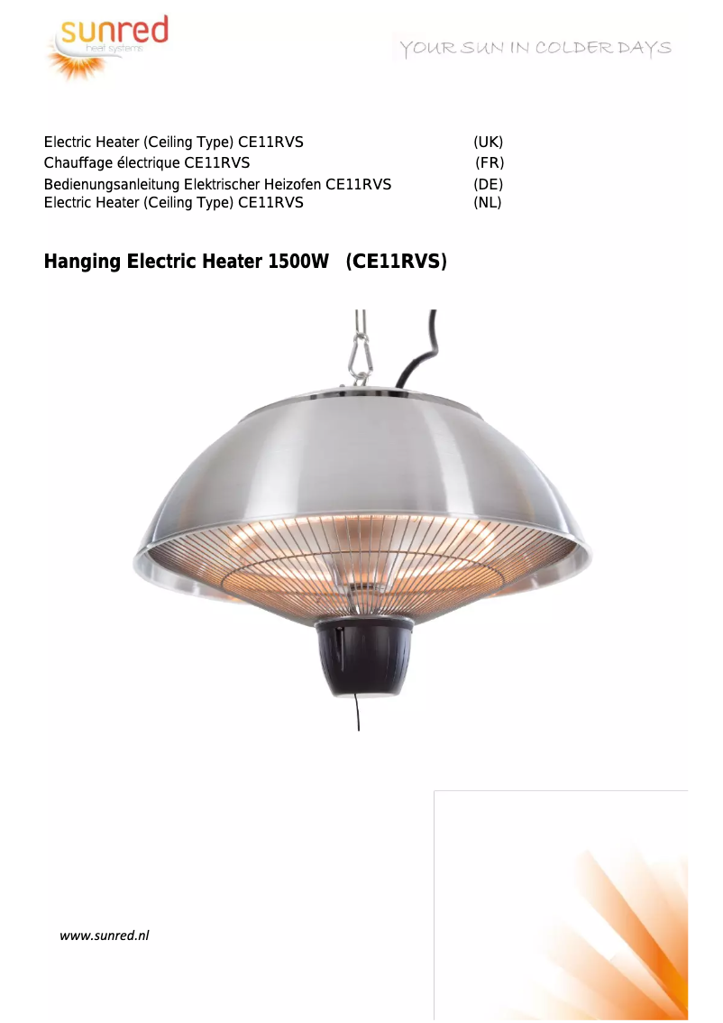 Page n°1 - Manuel utilisateur SunRed Gemma 1500