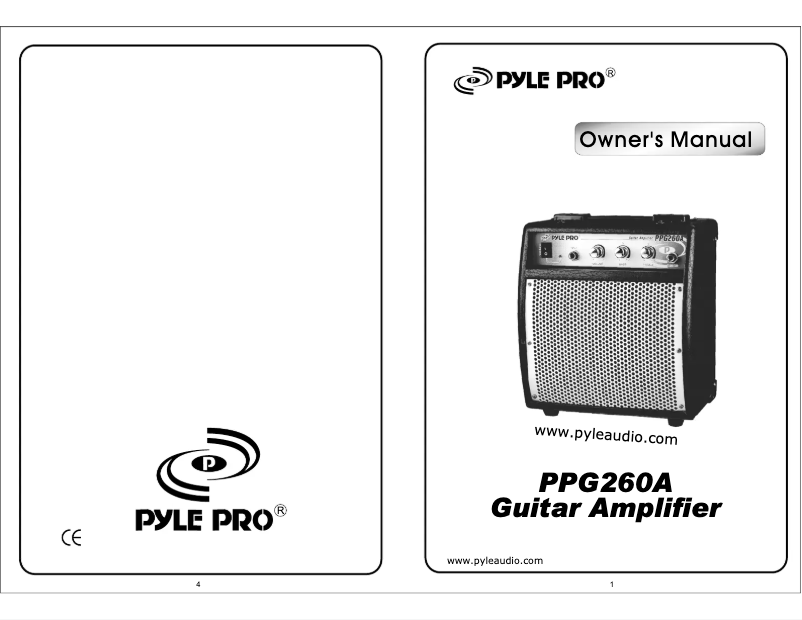 Page n°1 - Manuel utilisateur Pyle PPG260A