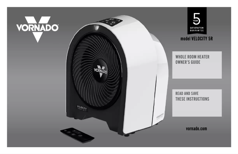 Página 1 del manual Manual de usuario Vornado Velocity 5R
